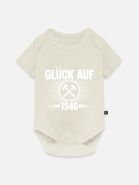 Glueck auf 1946 - Baby Premium Kurzarmbody - Naturweiß
