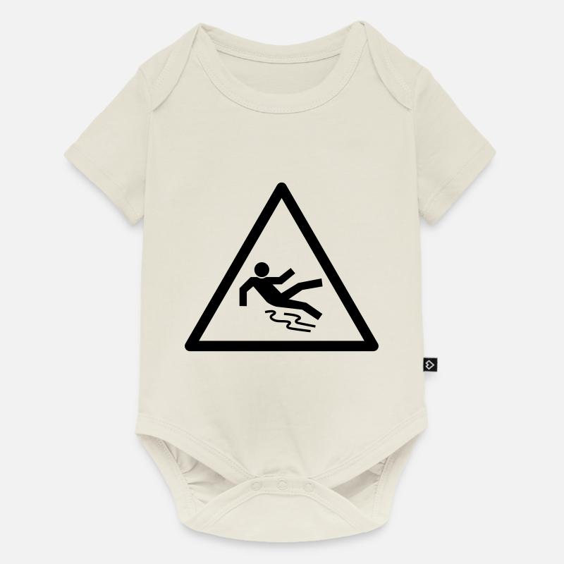 Rutschgefahr - Body à manches courtes Premium Bébé - blanc cassé