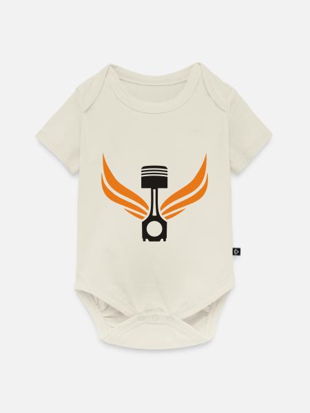 Kolben 2fbg - Baby Premium Kurzarmbody - Naturweiß
