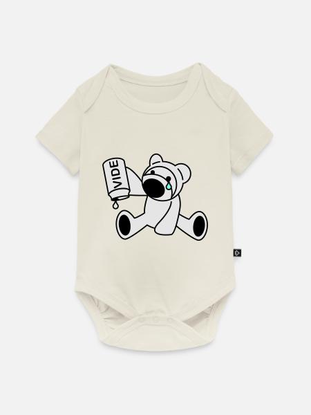 Bärenjunge - Baby Premium Kurzarmbody - Naturweiß