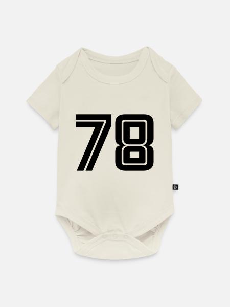 78 - Baby Premium Kurzarmbody - Naturweiß