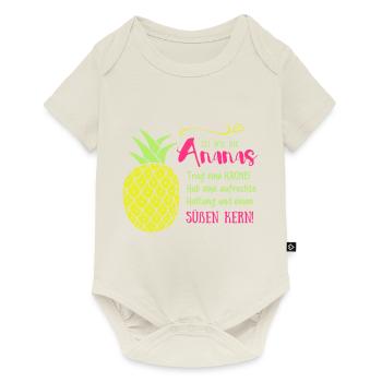 Ananas Krone Spruch - Baby Premium Kurzarmbody - Naturweiß - Vorne