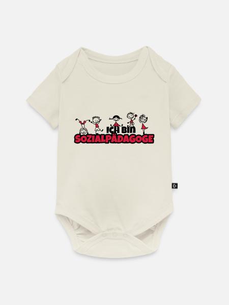 ich bin sozialpädagoge - Baby Premium Kurzarmbody - Naturweiß