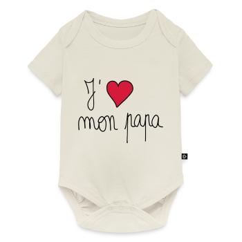 Ich liebe meinen Vater - Baby Premium Kurzarmbody - Naturweiß - Vorne