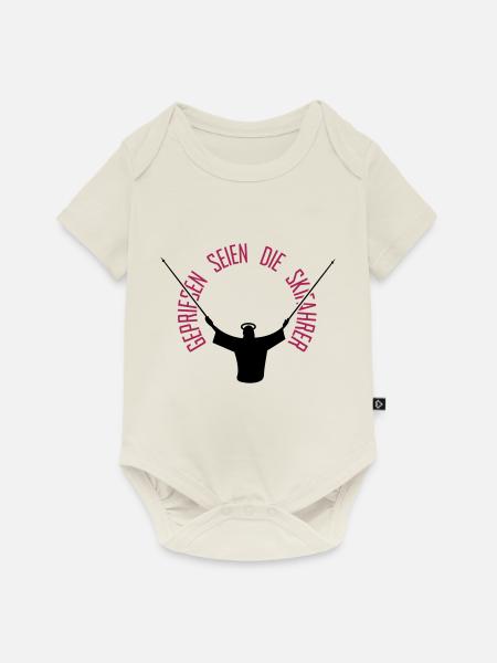 GEPRIESEN SEIEN DIE SKIFAHRER - Baby Premium Kurzarmbody - Naturweiß