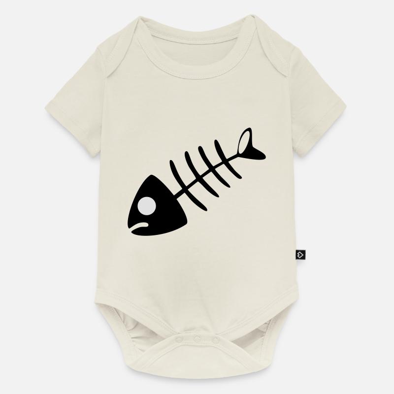 arête de poisson - Body à manches courtes Premium Bébé - blanc cassé