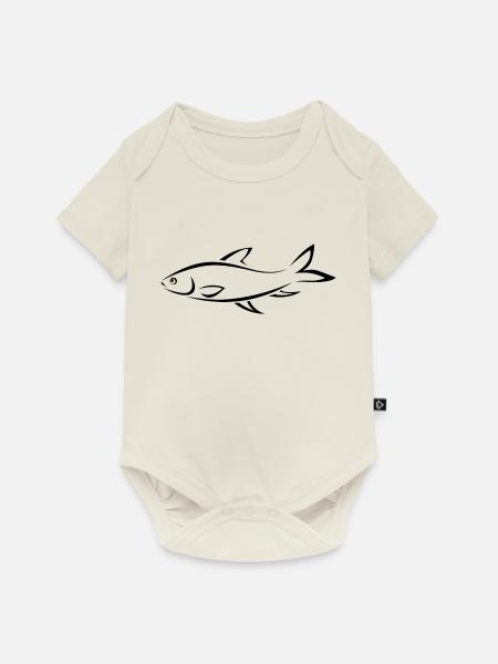 fish319 - Baby Premium Kurzarmbody - Naturweiß