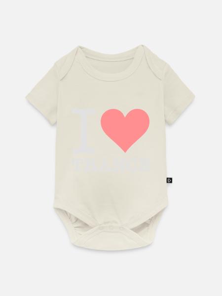 Ich liebe Trance - Baby Premium Kurzarmbody - Naturweiß