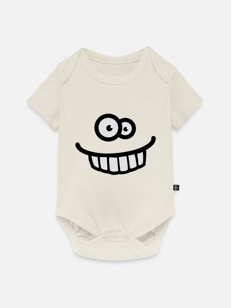 funny_face - Baby Premium Kurzarmbody - Naturweiß