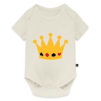couronne poker crown - Body à manches courtes Premium Bébé - blanc cassé - Devant