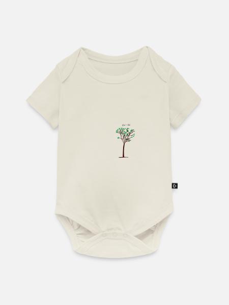 Baum - Baby Premium Kurzarmbody - Naturweiß