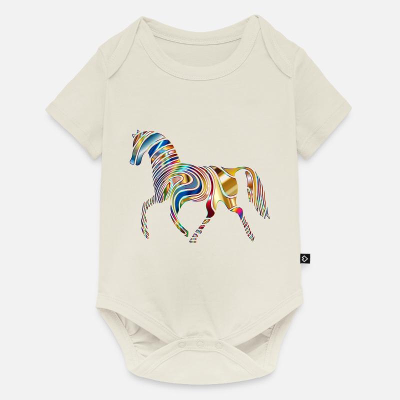 Cheval - Body à manches courtes Premium Bébé - blanc cassé