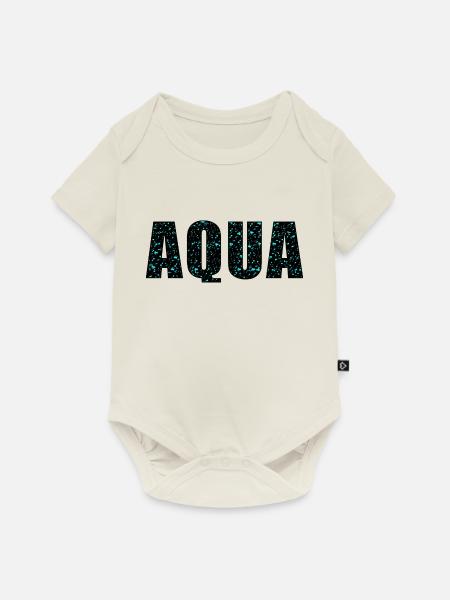 Aqua - Baby Premium Kurzarmbody - Naturweiß