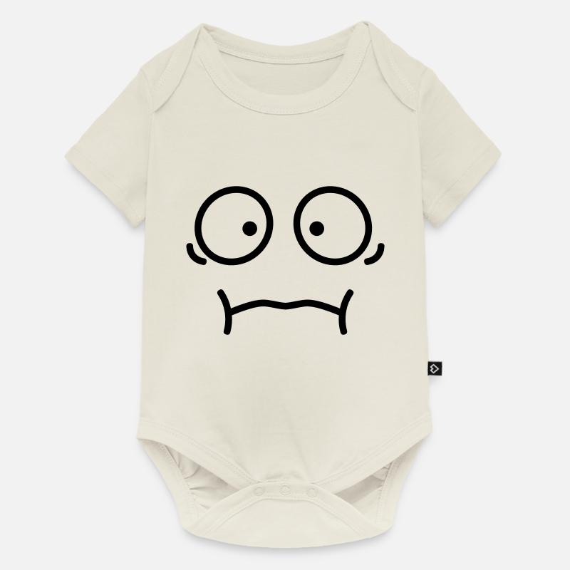 smiley10b - Body à manches courtes Premium Bébé - blanc cassé