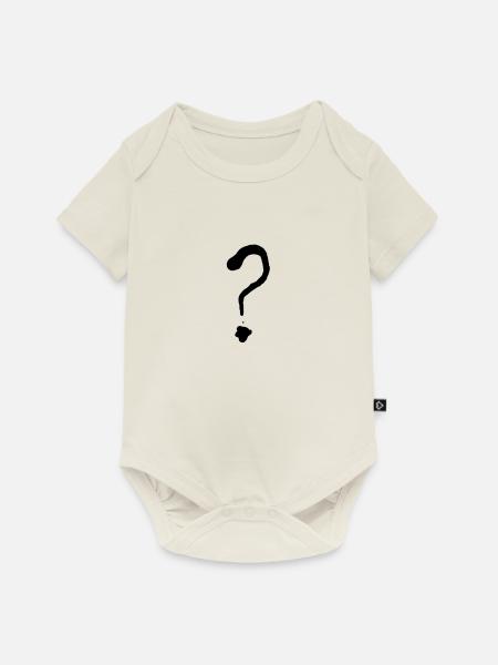 Fragezeichen - Baby Premium Kurzarmbody - Naturweiß