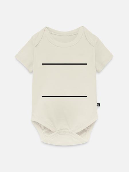 linien__f1 - Baby Premium Kurzarmbody - Naturweiß