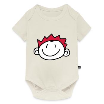 face head child painted scribble comic cartoon jun - Baby Premium short-sleeve bodysuit - off white - Front