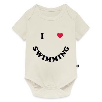 Schwimmen - I love Swimming - Baby Premium short-sleeve bodysuit - off white - Front