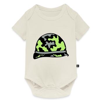 military helmet military helmet 2 - Baby Premium short-sleeve bodysuit - off white - Front