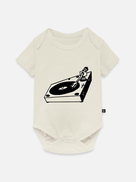 turntable - Baby Premium Kurzarmbody - Naturweiß