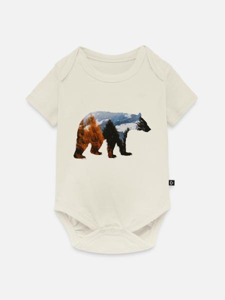 Bärenwald-Abenteuer - Baby Premium Kurzarmbody - Naturweiß