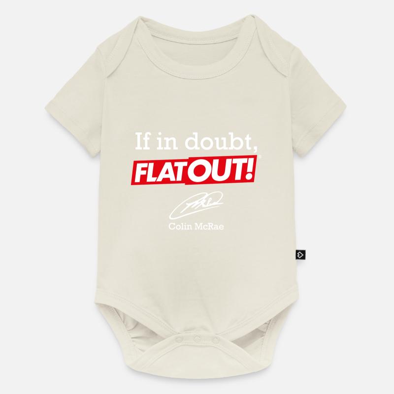 If in doubt, FlatOut! - Body à manches courtes Premium Bébé - blanc cassé