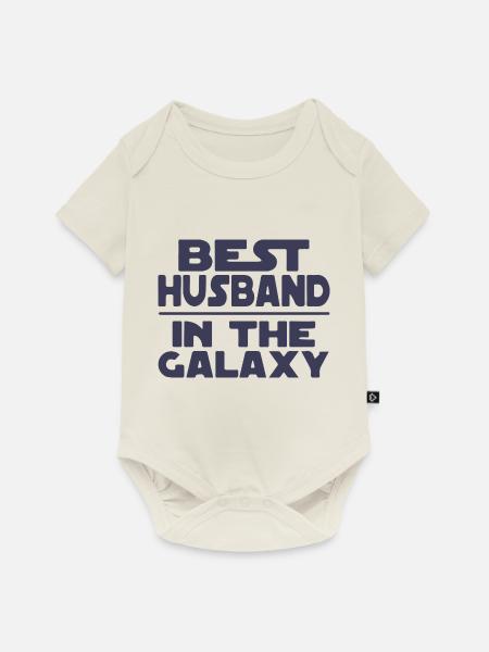 Ehemann - Baby Premium Kurzarmbody - Naturweiß