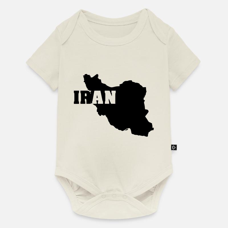 Iran (ID: 002004) - Baby Premium Kurzarmbody - Naturweiß