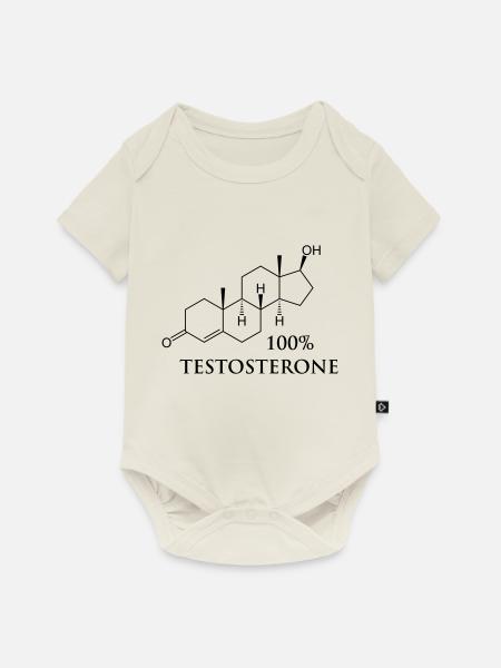 testosterone_100 - Baby Premium Kurzarmbody - Naturweiß