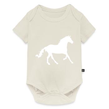 Pferd - Baby Premium Kurzarmbody - Naturweiß - Vorne