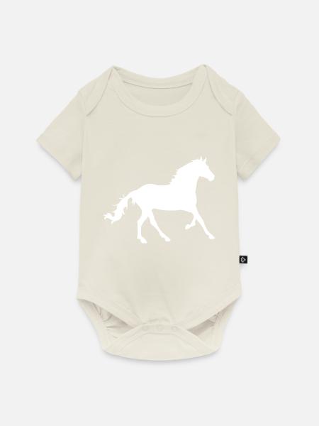 cheval - Body à manches courtes Premium Bébé - blanc cassé