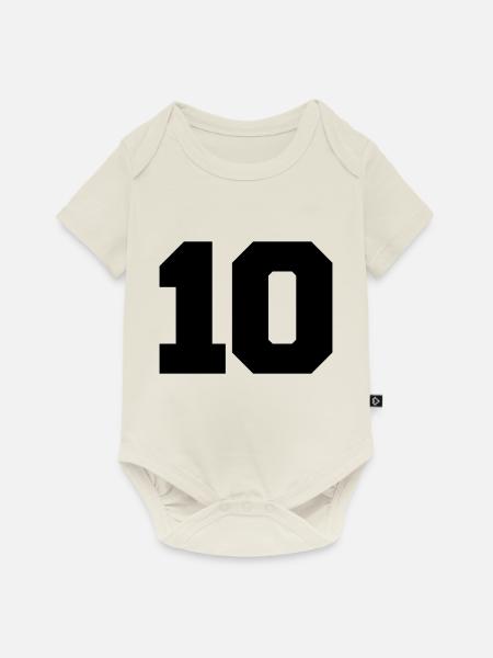 10 - Baby Premium Kurzarmbody - Naturweiß