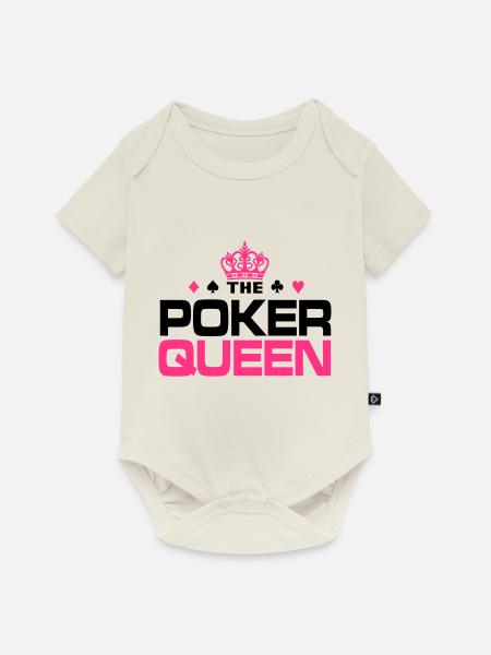 Poker Queen - Baby Premium Kurzarmbody - Naturweiß