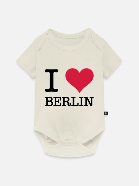 I Love Berlin - Baby Premium Kurzarmbody - Naturweiß