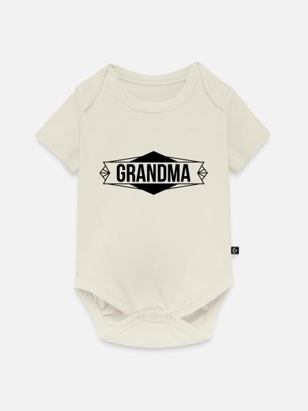 Grandma - Baby Premium Kurzarmbody - Naturweiß