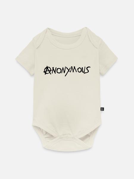 anonymes Logo der Anarchie - Baby Premium Kurzarmbody - Naturweiß