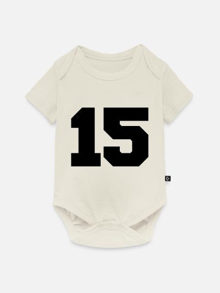 15 - Baby Premium Kurzarmbody - Naturweiß