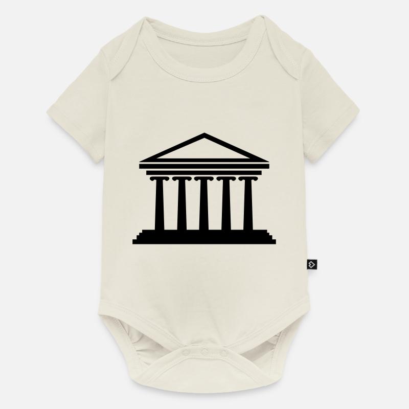 athen_gebaeude - Body à manches courtes Premium Bébé - blanc cassé