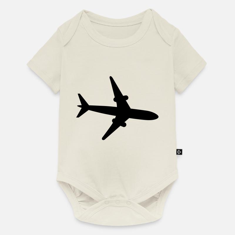 avion - Body à manches courtes Premium Bébé - blanc cassé