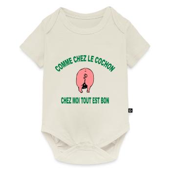 cochon - Body à manches courtes Premium Bébé - blanc cassé - Devant