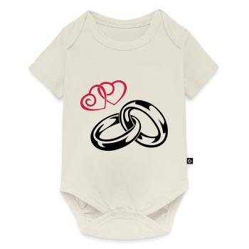 eheringe_love - Body à manches courtes Premium Bébé - blanc cassé - Devant