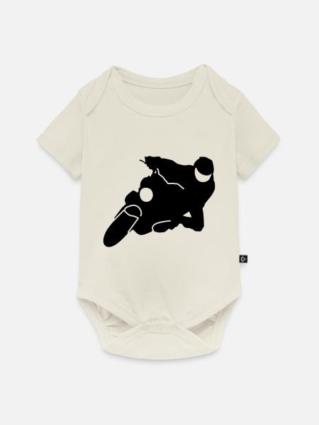 Motorrad - Baby Premium Kurzarmbody - Naturweiß