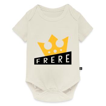 Frère Frangin Frere Naissance Bébé Frérot - Body à manches courtes Premium Bébé - blanc cassé - Devant