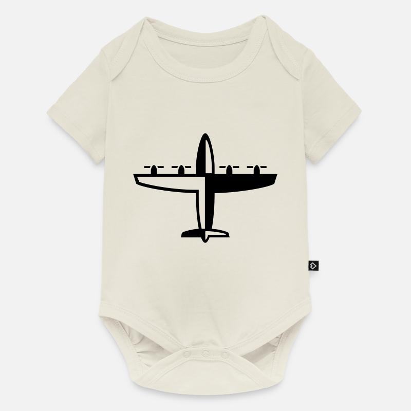 avion - Body à manches courtes Premium Bébé - blanc cassé