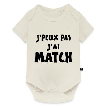 JE PEUX PAS JAI MATCH - Body à manches courtes Premium Bébé - blanc cassé - Devant