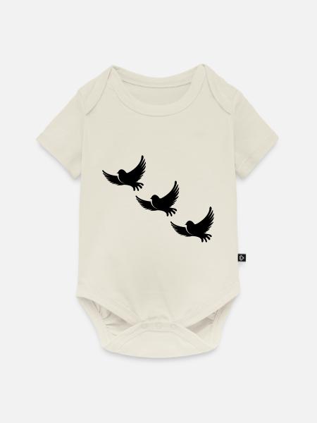 birds - Baby Premium Kurzarmbody - Naturweiß