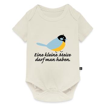 kleine Meise - Baby Premium Kurzarmbody - Naturweiß - Vorne