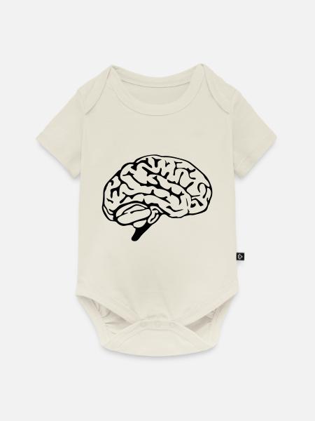 brain design - Baby Premium Kurzarmbody - Naturweiß