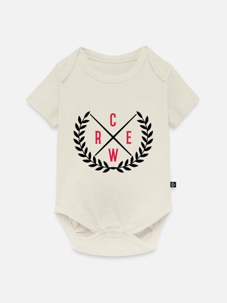 crew kranz - Baby Premium Kurzarmbody - Naturweiß