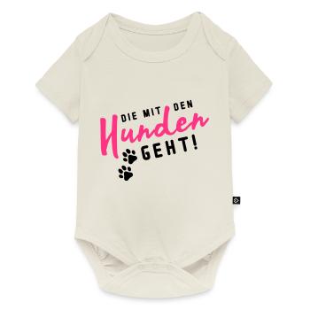 hunden die mit den - Baby Premium Kurzarmbody - Naturweiß - Vorne
